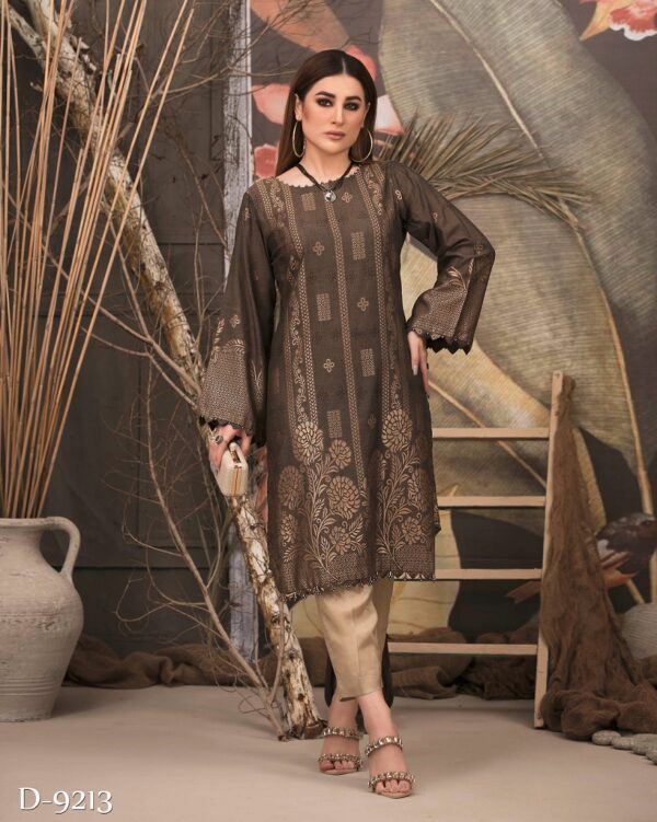 D-9213 Eclat Broshia Banarsi Shemray Kurti - Small